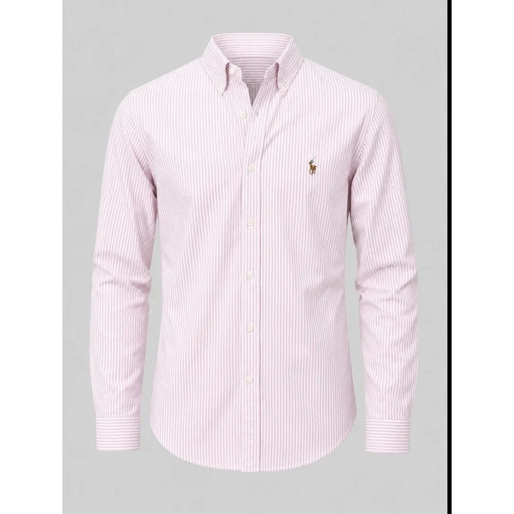 RALPH LAUREN X Large 16-34 Mens Oxford Pink Button Down Classic Fit Pony Logo